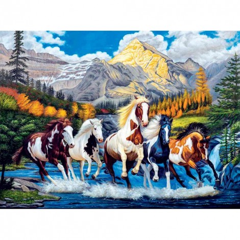 Horses - Full Round Diamond Painting