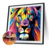 Colorful Lion - Full Round Diamond Painting