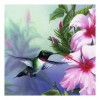 Flowers Bird - Full Round Diamond Painting