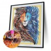 Lion - Crystal Rhinestone Diamond Painting(55x45cm)