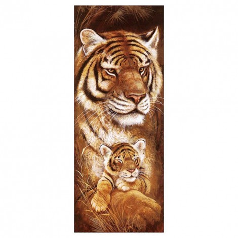 Tiger - Full Round Diamond Painting(55*25cm)