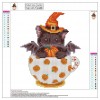 Pumpkin Cup Cat - Partial Round Diamond Painting