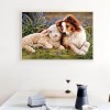 Dog and Sheep - Full Round Diamond Painting
