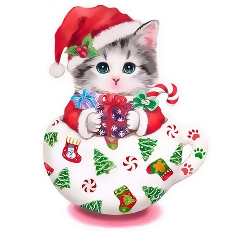 Christmas Cup Cat - ...