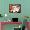 White Dog - Full Round Diamond Painting