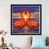 Love Flamingos - Full Round Diamond Painting(30*30cm)