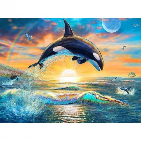 Whale - Full Square Diamond Painting(40x50cm)