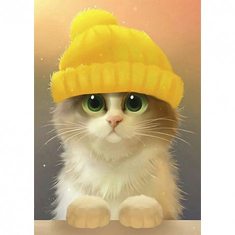 Cartoon Cat- Full Round Diamond Painting