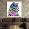 Colorful Cat - Partial Round Diamond Painting