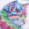 Colorful Cat - Partial Round Diamond Painting