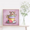 Cup and Animal - Full Round Diamond Painting