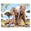Giraffe Elephant - Full Round Diamond Painting(30*35cm)