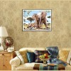 Giraffe Elephant - Full Round Diamond Painting(30*35cm)