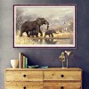 Elephants Family - Full Round Diamond Painting