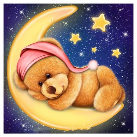 Moon Bear - Full Round Diamond Painting