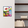Colorful Flower Butterfly - Full Round Diamond Painting