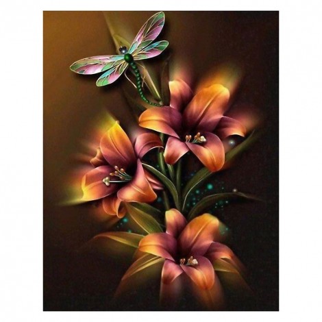 Blooming Gold Flowers - Full Round Diamond Painting