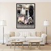 Pink Flowers Car - Full Round Diamond Painting