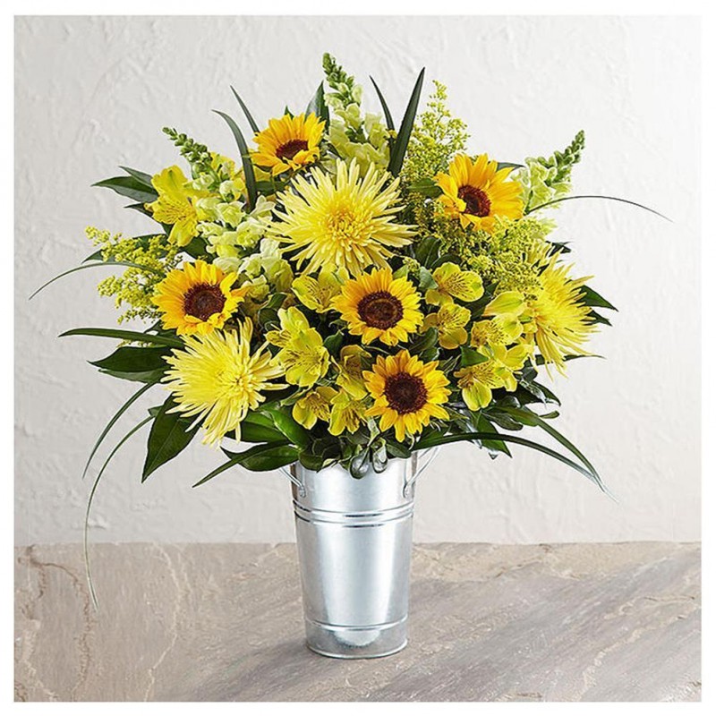 Yellow Flower Vase -...