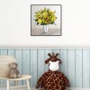 Yellow Flower Vase - Full Round Diamond Painting