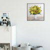 Yellow Flower Vase - Full Round Diamond Painting