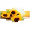 5pcs/set Sunflower - Full Round Diamond Painting(95x45cm)