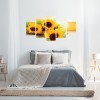 5pcs/set Sunflower - Full Round Diamond Painting(95x45cm)
