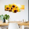 5pcs/set Sunflower - Full Round Diamond Painting(95x45cm)