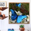 Blue Butterfly - Full Round Diamond Painting
