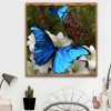 Blue Butterfly - Full Round Diamond Painting