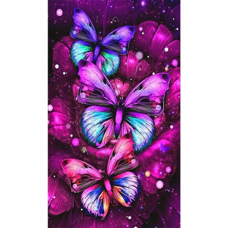 Butterfly - Full Round Diamond Painting(30*48cm)
