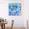 Butterfly Flowers - Full Round Diamond Painting