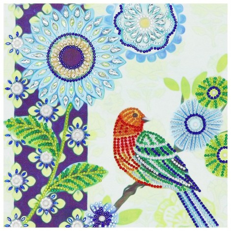 Flower Bird - Crystal Rhinestone Diamond Painting(30*30cm)