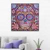 Flower Skull Head - Crystal Rhinestone Diamond Painting