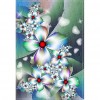 White Fantasy Flowers - Full Round Diamond Painting
