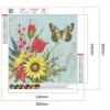 Butterfly Flower - Full Round Diamond Painting