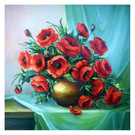 Flower  - Full Round Diamond Painting(30*30cm)
