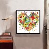 Heart Flower - Full Round Diamond Painting