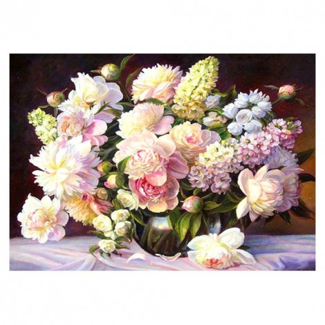 Warm Flowers - Full Round Diamond Painting