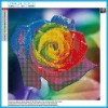 Rainbow Rose - Partial Round Diamond Painting (30*30cm)