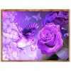 Purple Rose Bird - Full Round Diamond Painting
