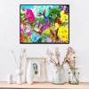 Sparrow in Flower Garden - Full Round Diamond Painting