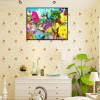 Sparrow in Flower Garden - Full Round Diamond Painting