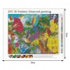 Sparrow in Flower Garden - Full Round Diamond Painting