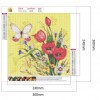 Butterfly Flower - Full Round Diamond Painting