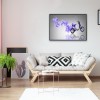 Purple Flowers Motorcycle - Full Round Diamond Painting