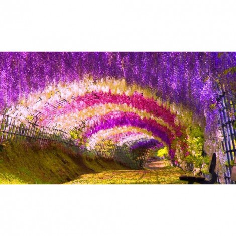 Flower Path - Full Round Diamond Painting