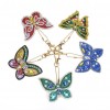 5pcs DIY Butterfly Full Drill Special Shaped Diamond Painting Keychain Gift