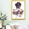 Butterfly Beauty Girl - Partial Round Diamond Painting