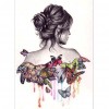 Butterfly Beauty Girl - Partial Round Diamond Painting